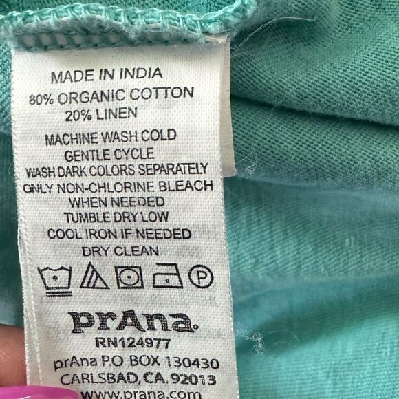 PRANA Jess Organic Cotton Top Size Medium - Picture 6 of 7